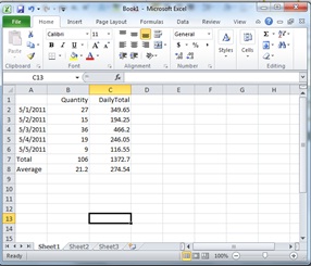 Microsoft Excel Sample Worksheet