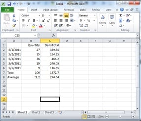 Microsoft Excel Sample Worksheet