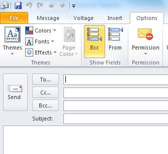 Outlook 2010 Bcc