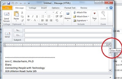 Ruler Outlook 2010