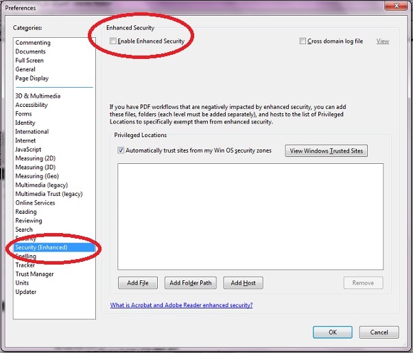 Adobe Reader   Enhanced Security