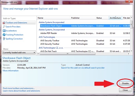 DisableAdobeFlash