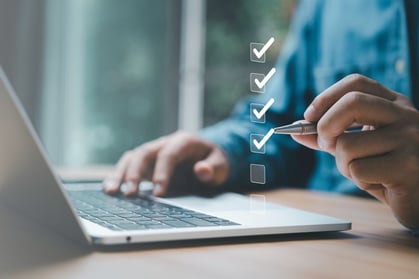 Computer with a Completed Checklist