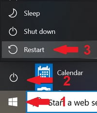 Restart - Windows 10