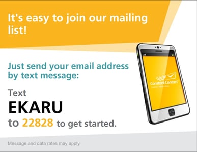 Sign Up To The Ekaru Technology Advisor monthly Newsletter By Text