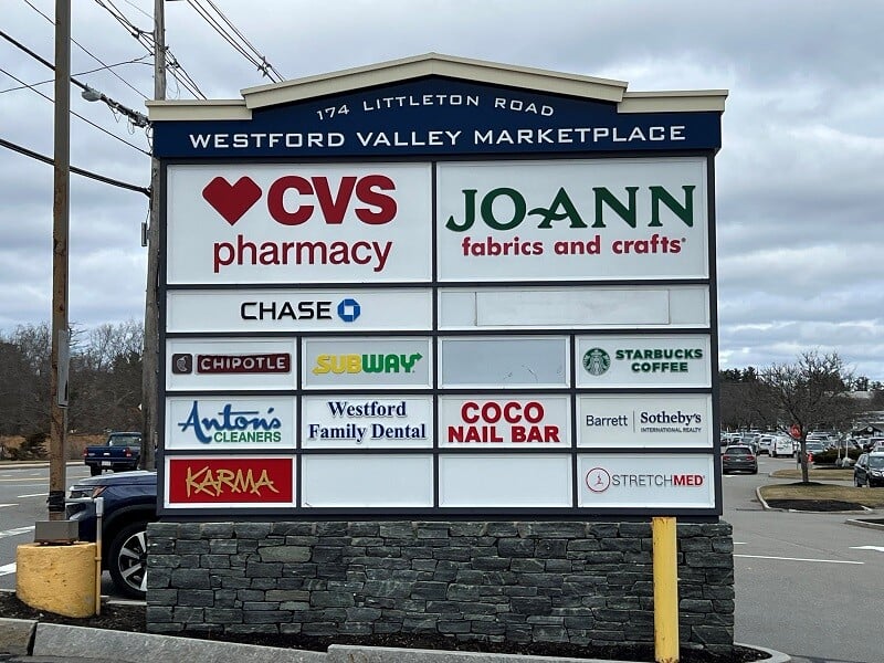 Westford Valley Marketplace - Jo-Ann Sign - Ekaru-Blog