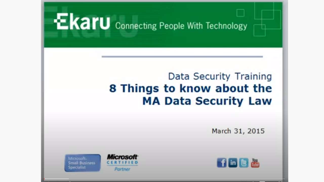 8 Things to Know about the MA Data Security Law by Ekaru
